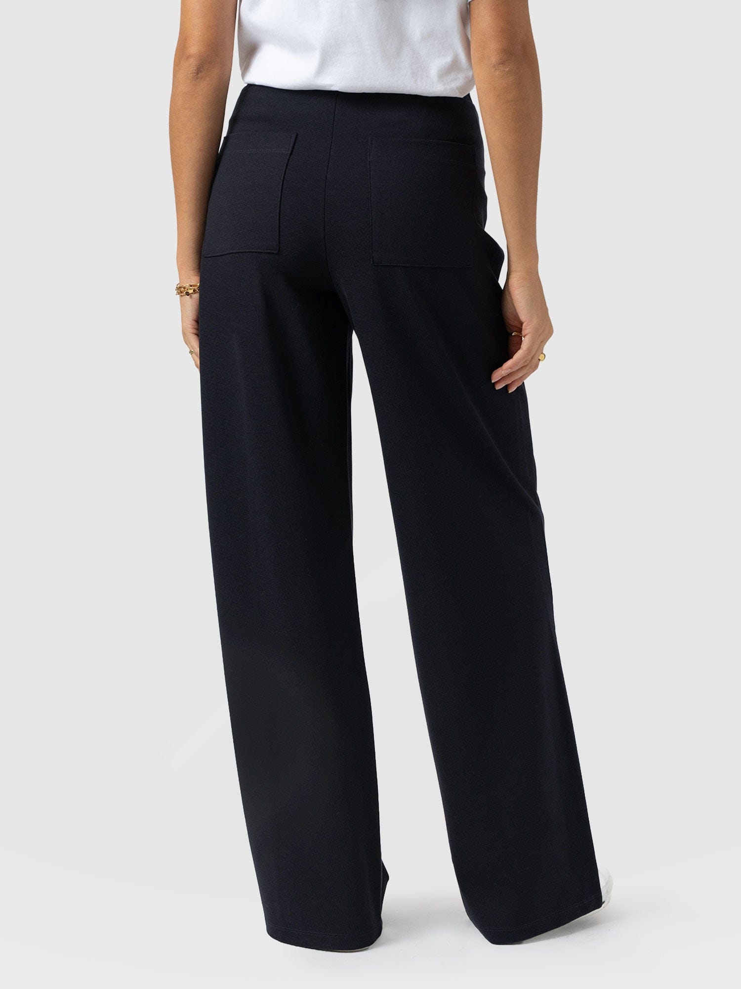 Averie Wide Leg Pant - Navy Molten - Women's Trousers | Saint + Sofia® UK