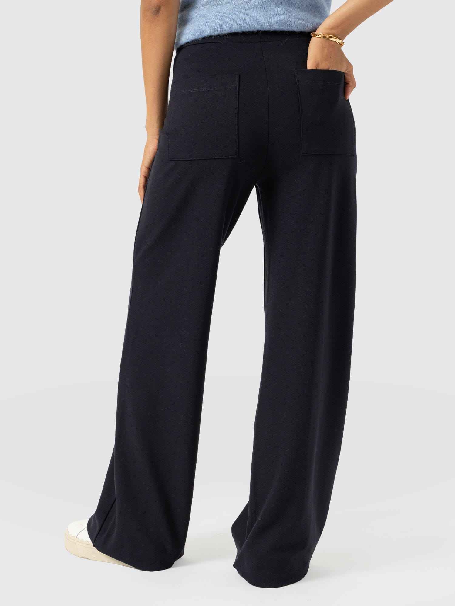 Averie Wide Leg Pant - Navy
