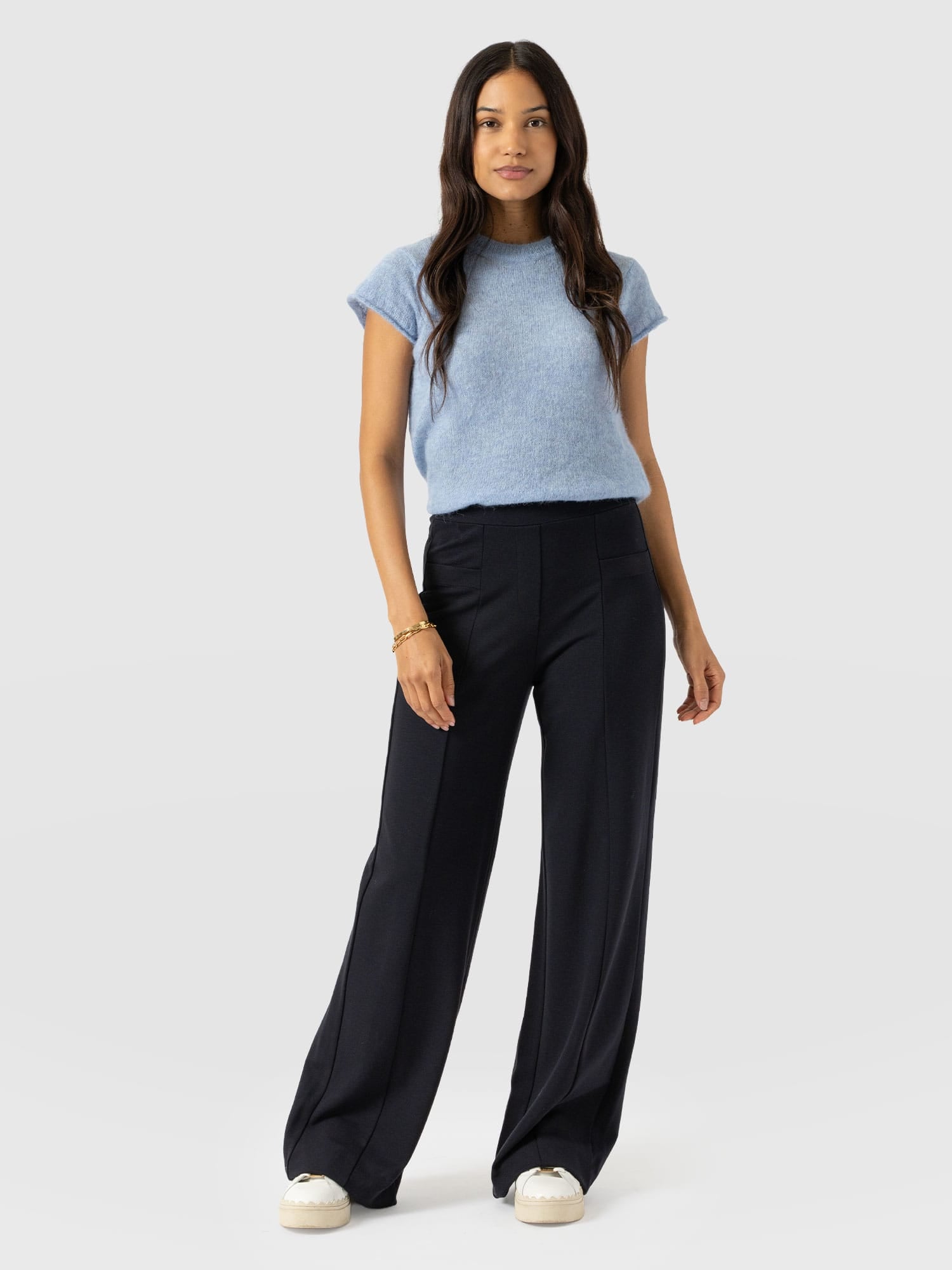 Averie Wide Leg Pant - Navy