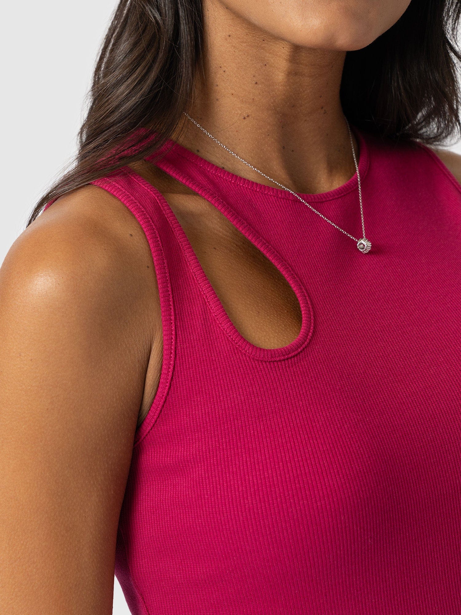 Axel Cut Out Dress - Fuchsia Pink - Women's Dresss | Saint + Sofia® UK