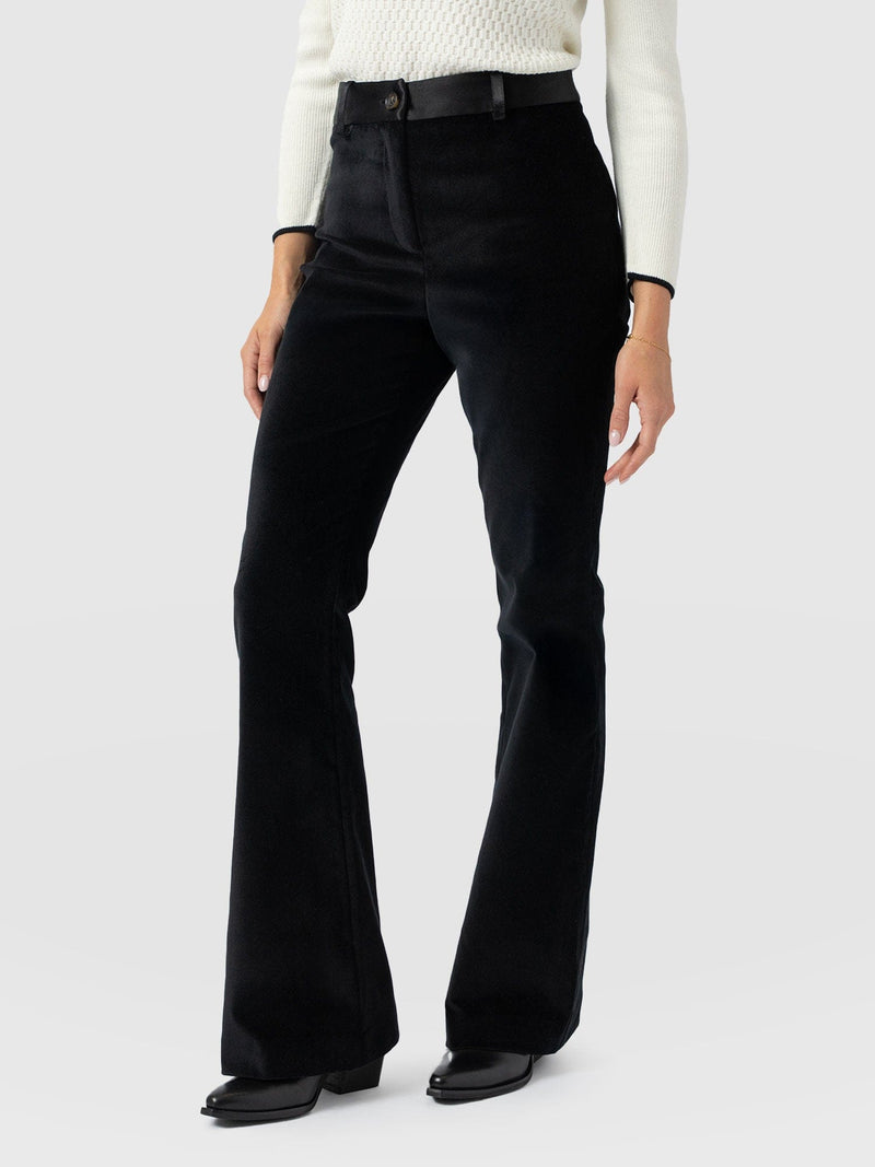 Axel Flared Pant - Black Velvet