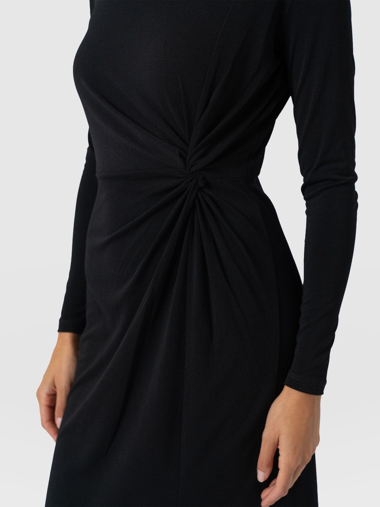 Bailey Knot Dress Black - Women's Dresses | Saint + Sofia® UK