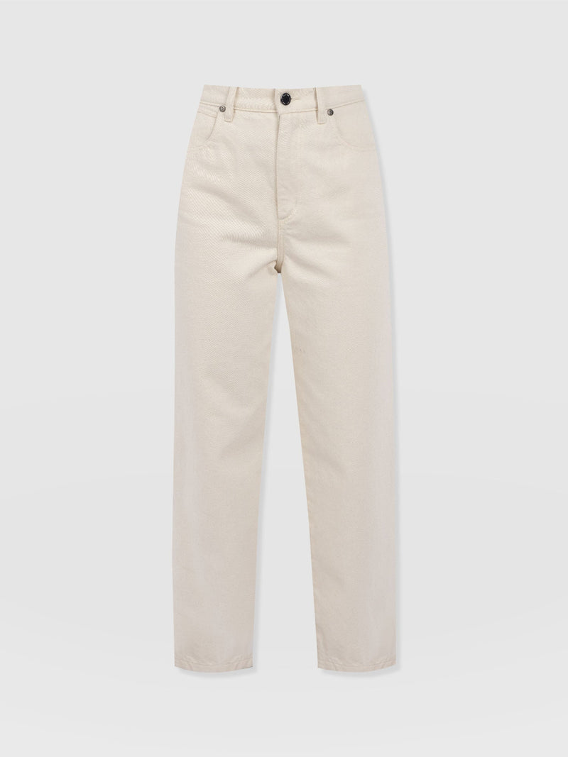 Barrel Leg Jean - Cream