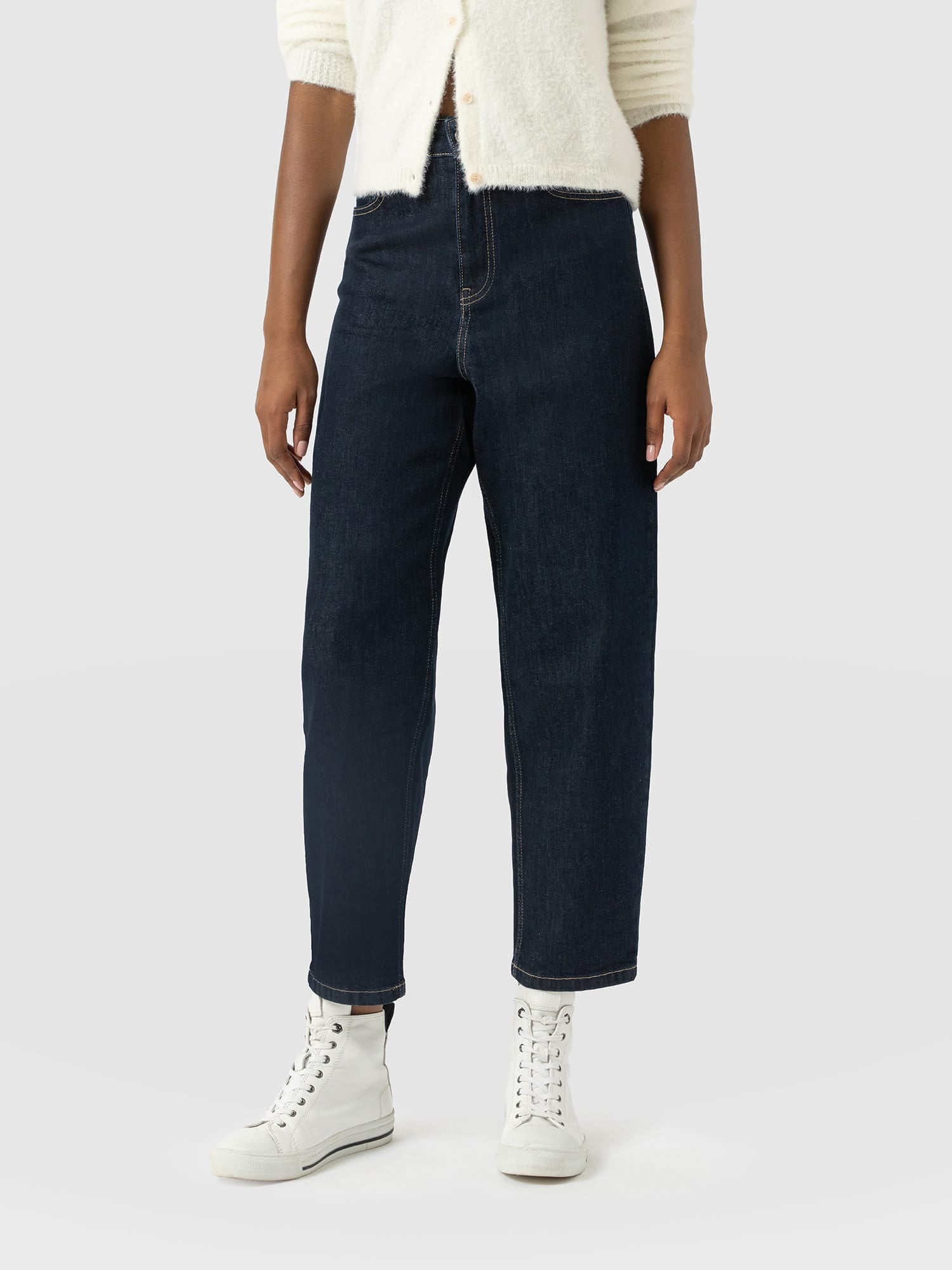 Barrel Leg Jean - Indigo - Women's Jeans | Saint and Sofia® UK