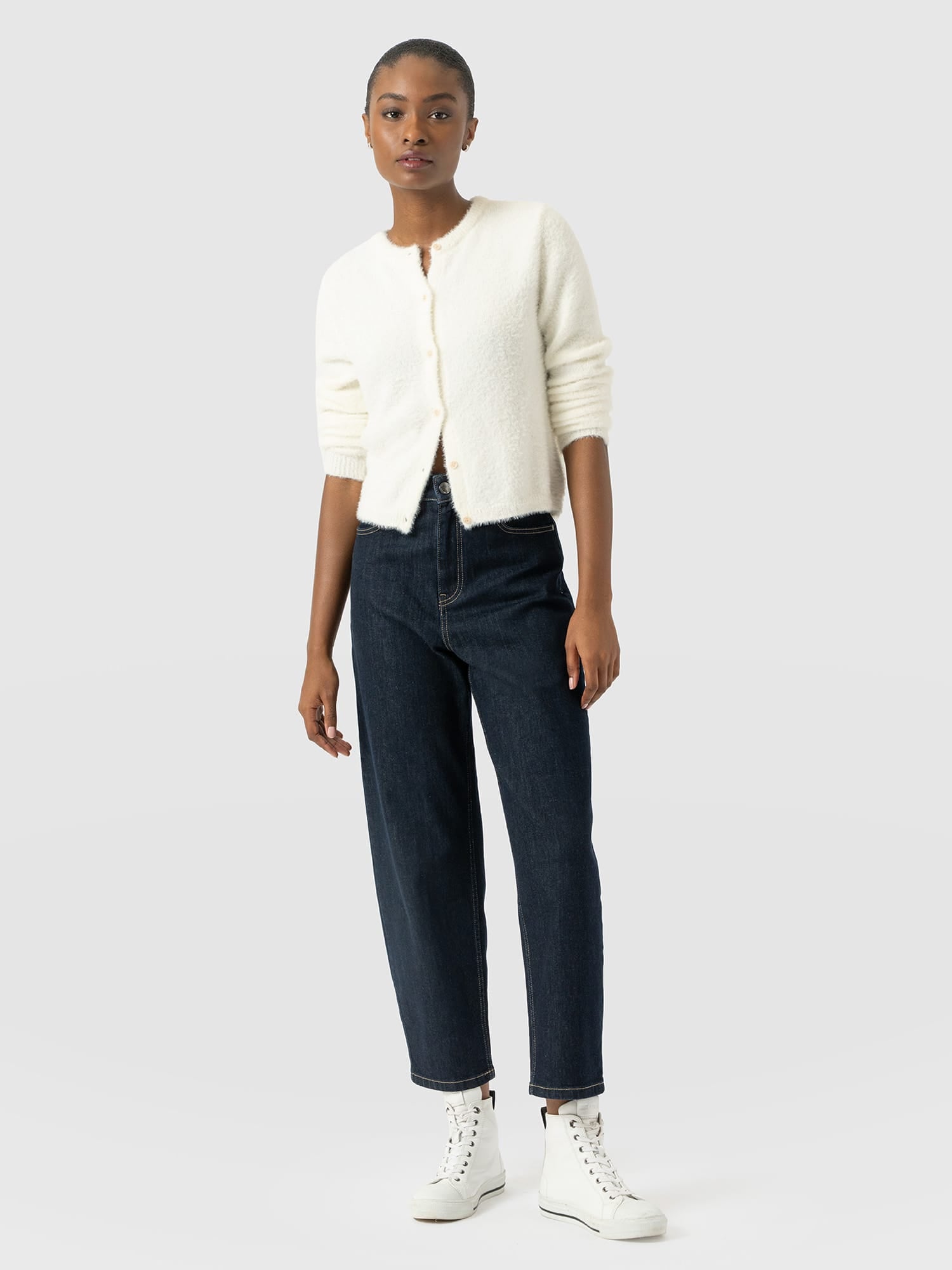 Barrel Leg Jean - Indigo - Women's Jeans | Saint and Sofia® UK