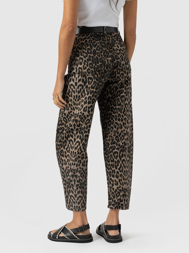 Barrel Leg Jean - Leopard - Women's Jeans | Saint + Sofia® UK