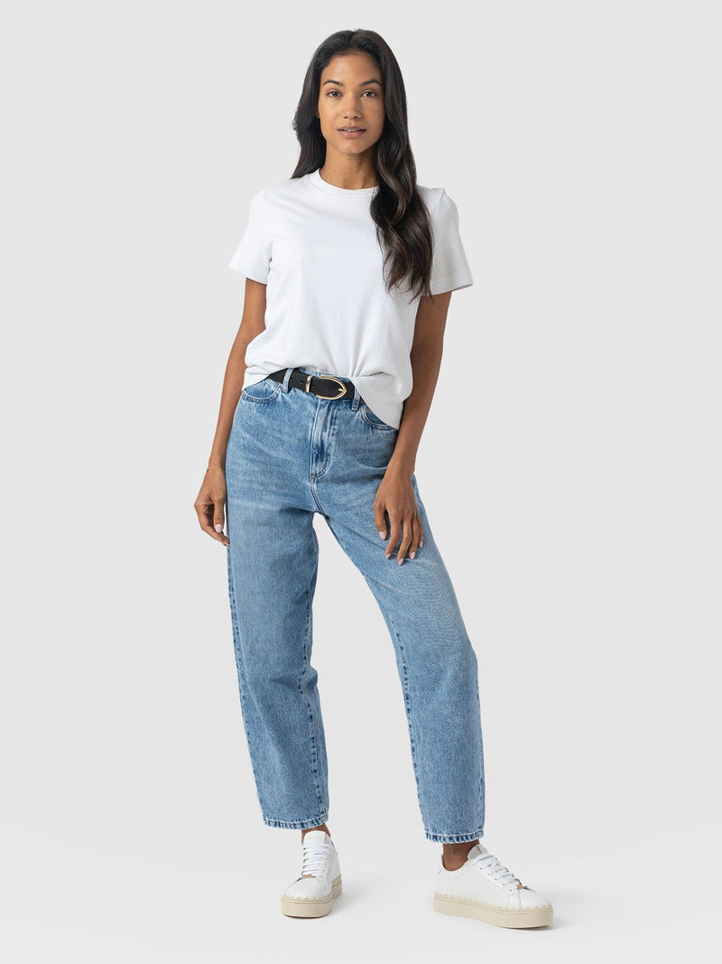 Barrel Leg Jean - Light Blue - Women's Denims | Saint + Sofia® UK