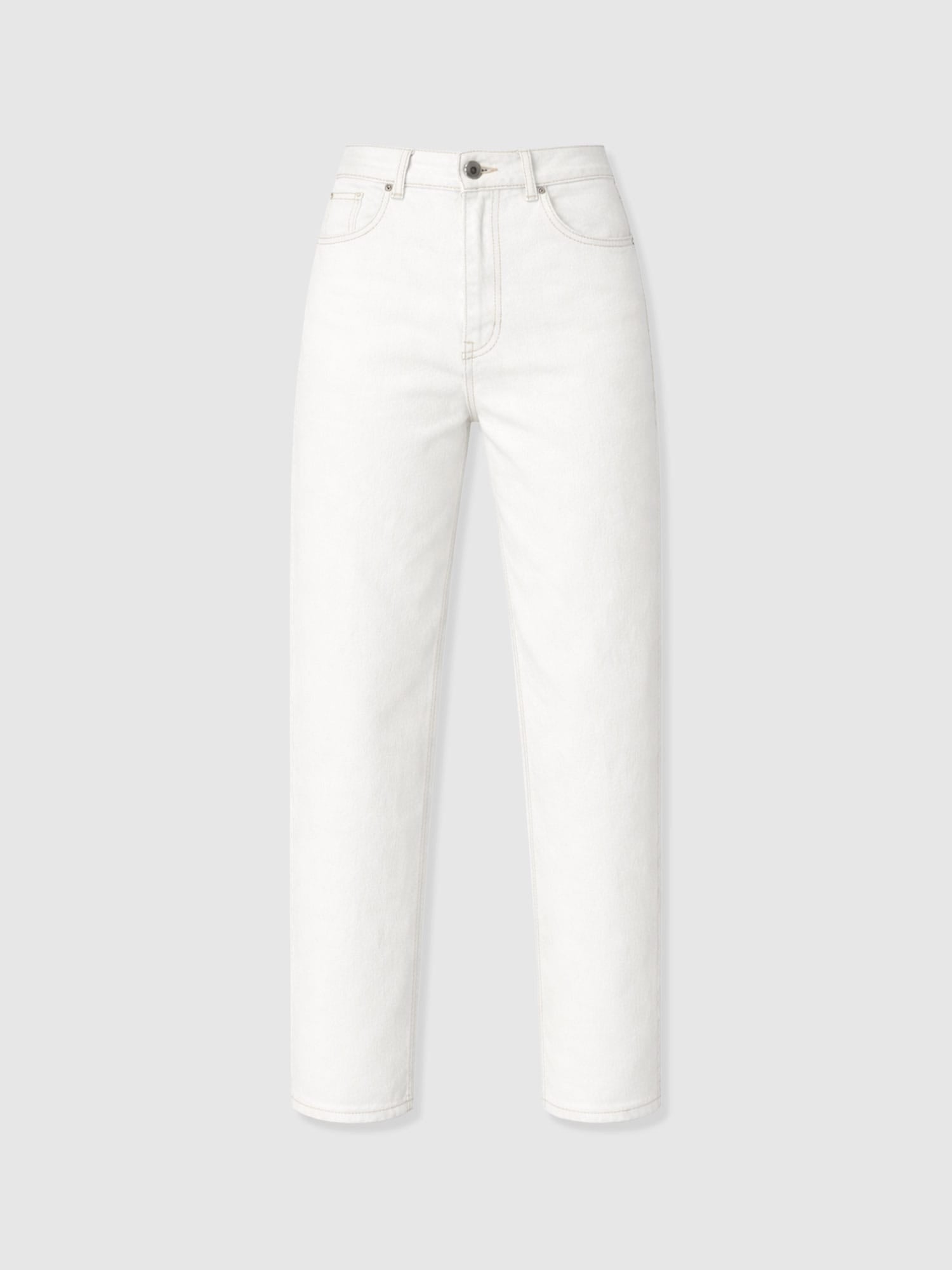 Barrel Leg Jean - White - Women's Jeans | Saint + Sofia® UK