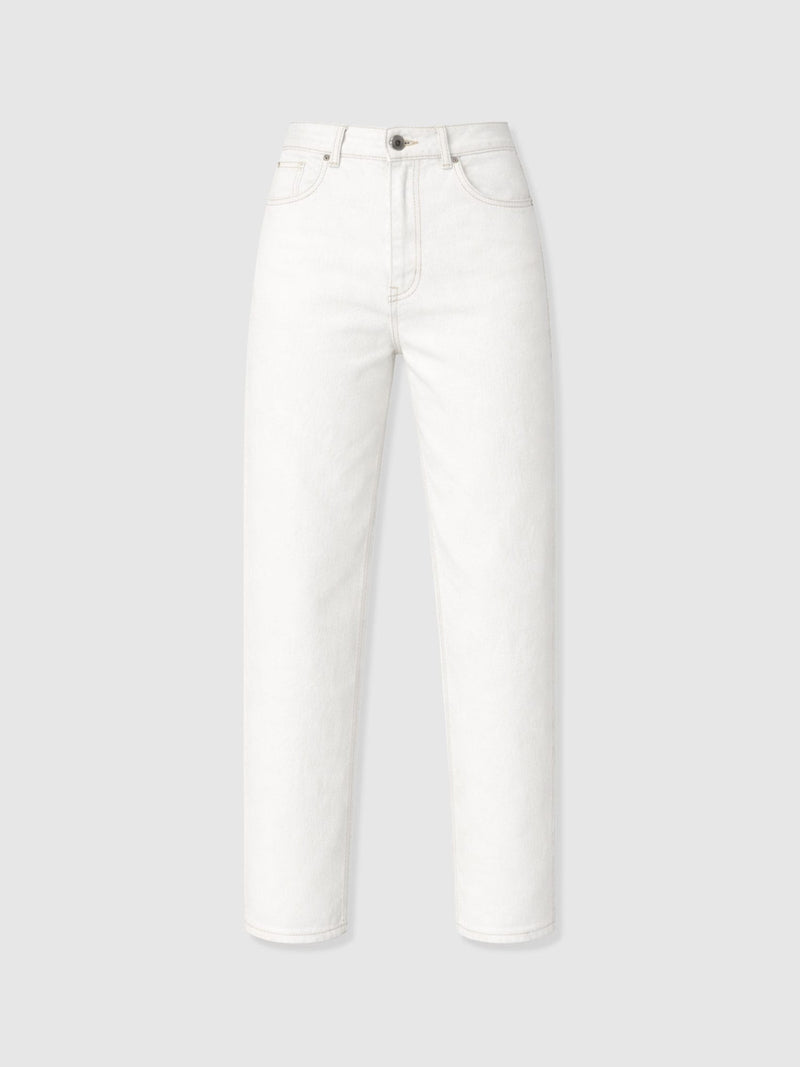 Barrel Leg Jean - White - Women's Jeans | Saint + Sofia® UK
