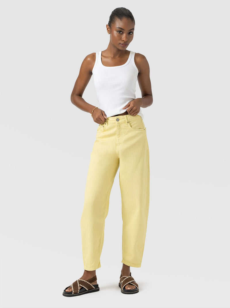 Barrel Leg Jean - Yellow
