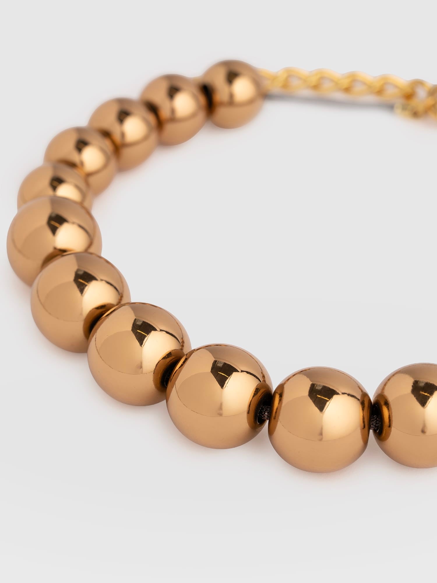Beaded Necklace - Bronze