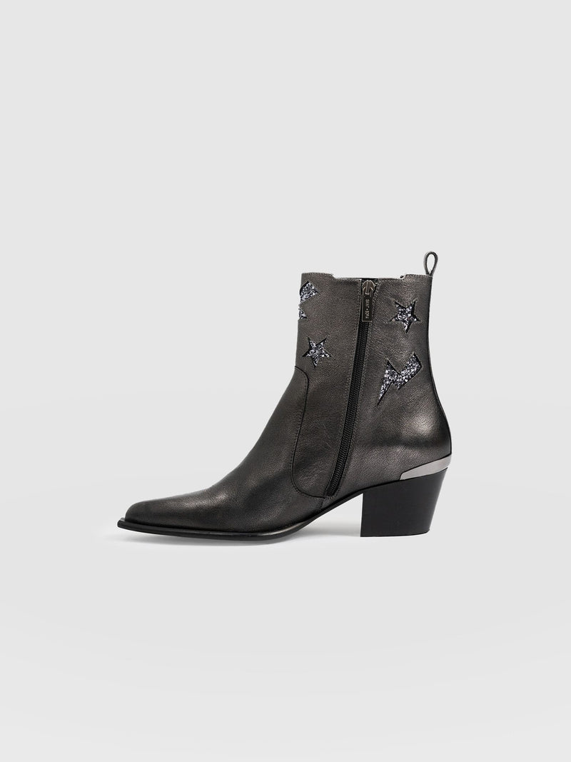 Billie Rock Boot - Gunmetal