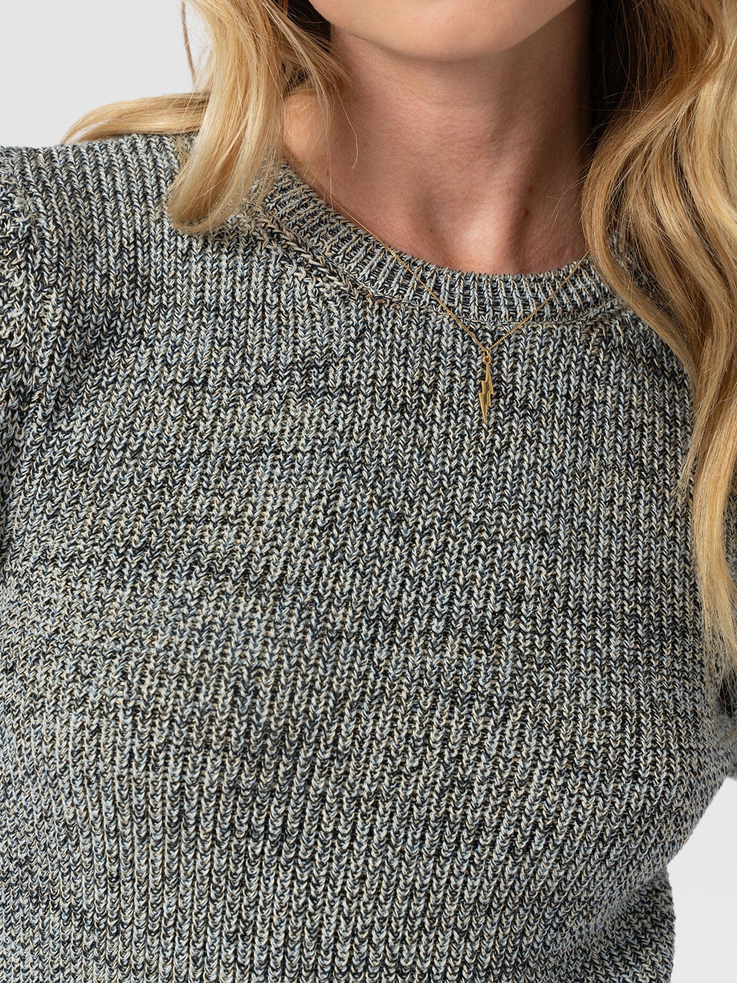 Blair Knit Tee - Black/Blue/Yellow - Women's Jumpers | Saint + Sofia® UK