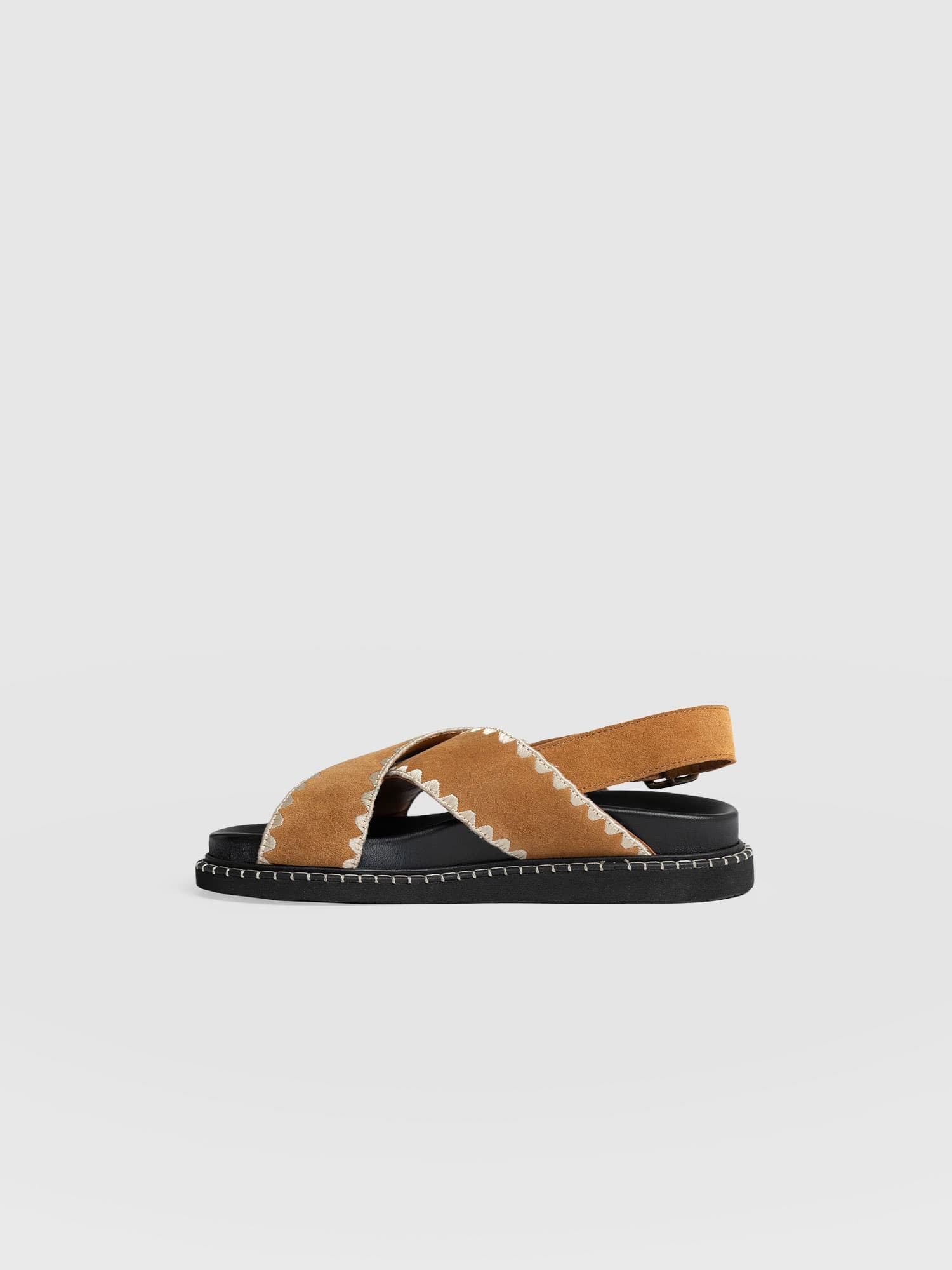 Bonnie Cross Over Sandals - Tan - Women's Shoes | Saint + Sofia® UK