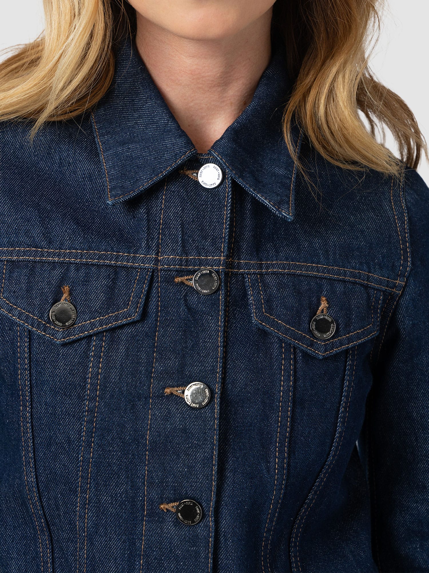 Bowie Denim Jacket - Indigo Blue - Women's Jackets | Saint and Sofia® UK
