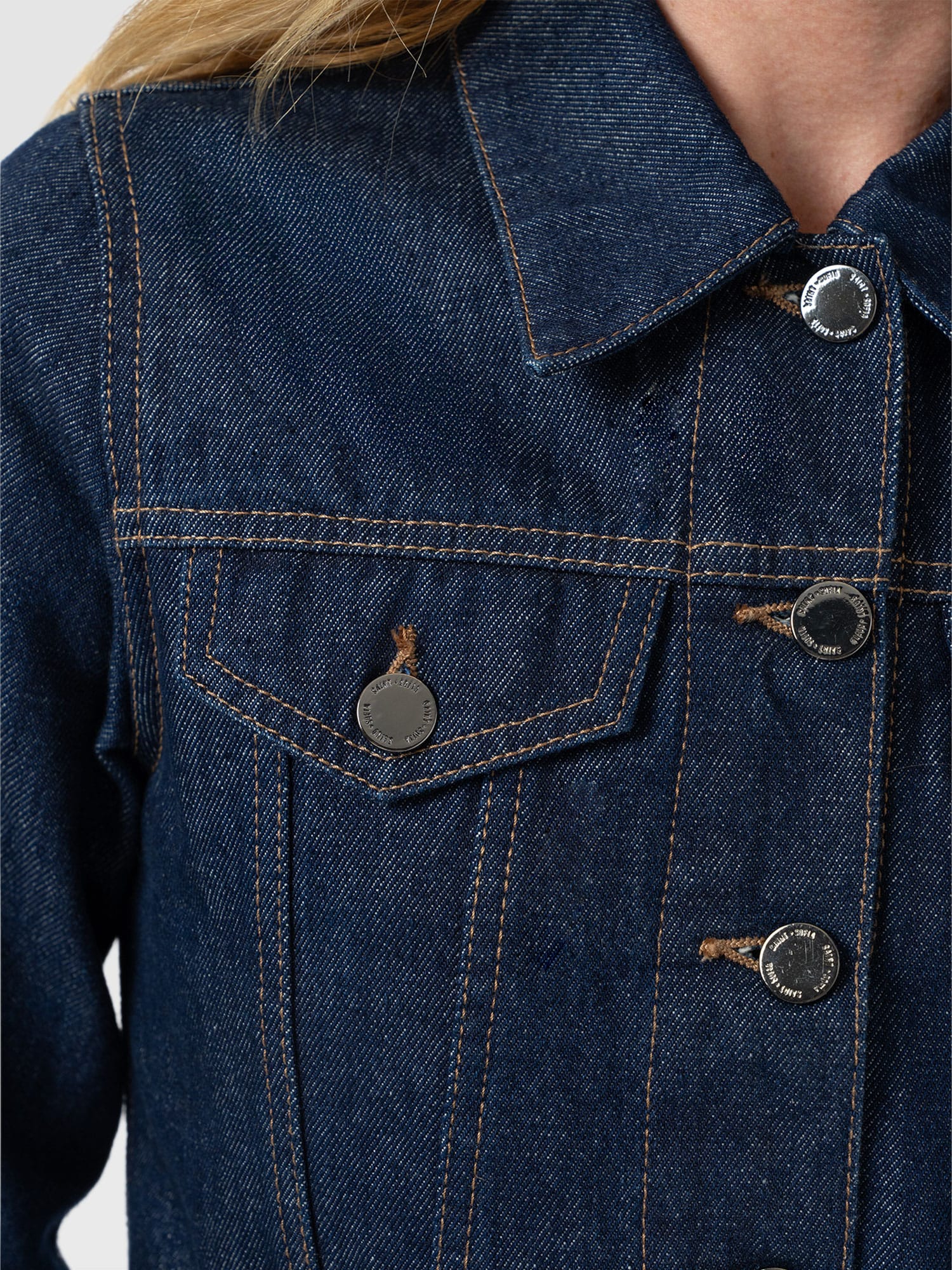 Bowie Denim Jacket - Indigo Blue - Women's Jackets | Saint and Sofia® UK