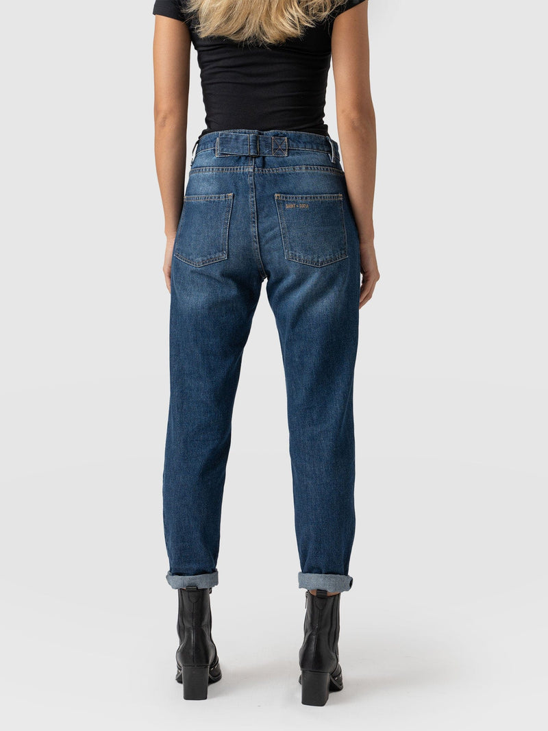 Boyfriend Jeans Mid Blue - Women's Jeans | Saint + Sofia® UK