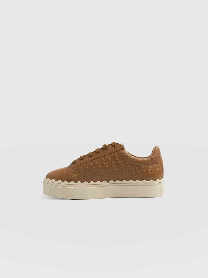 Brook Scallop Trainer Tan - Women's Trainers | Saint + Sofia® UK