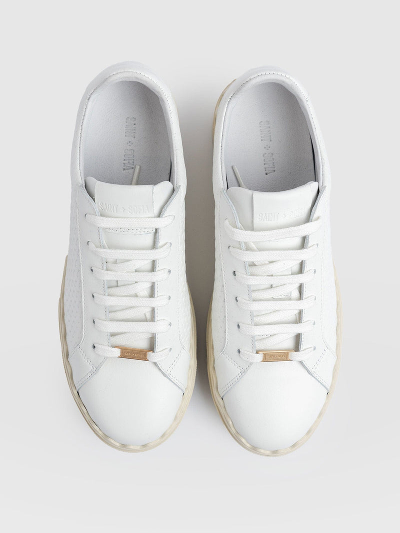 Brook Scallop Trainer White - Women's Trainers | Saint + Sofia® UK