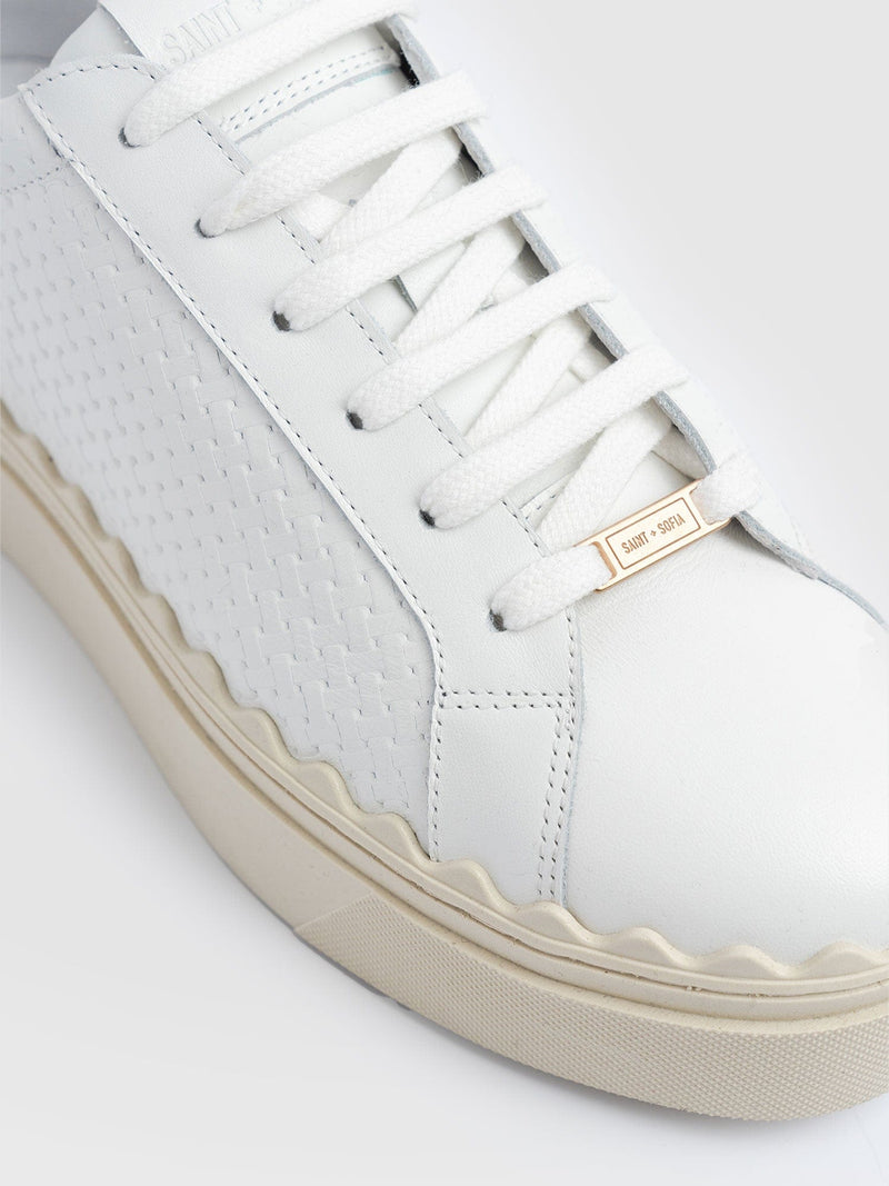 Brook Scallop Trainer White - Women's Trainers | Saint + Sofia® UK