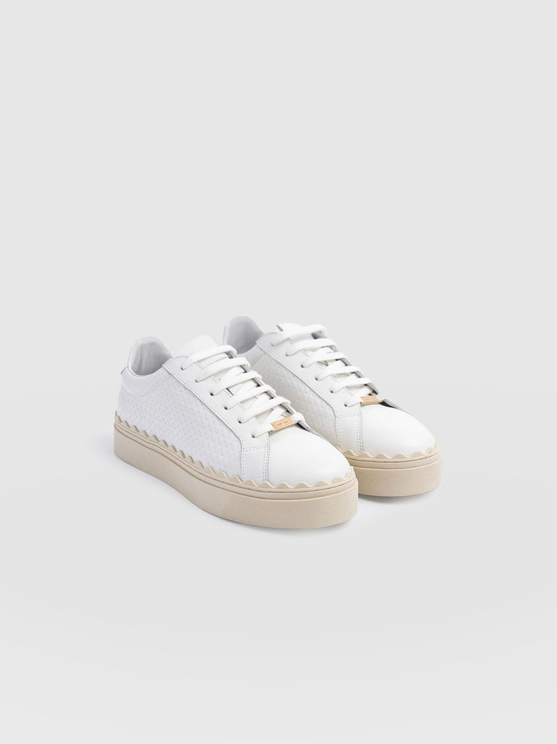 Brook Scallop Trainer White - Women's Trainers | Saint + Sofia® UK