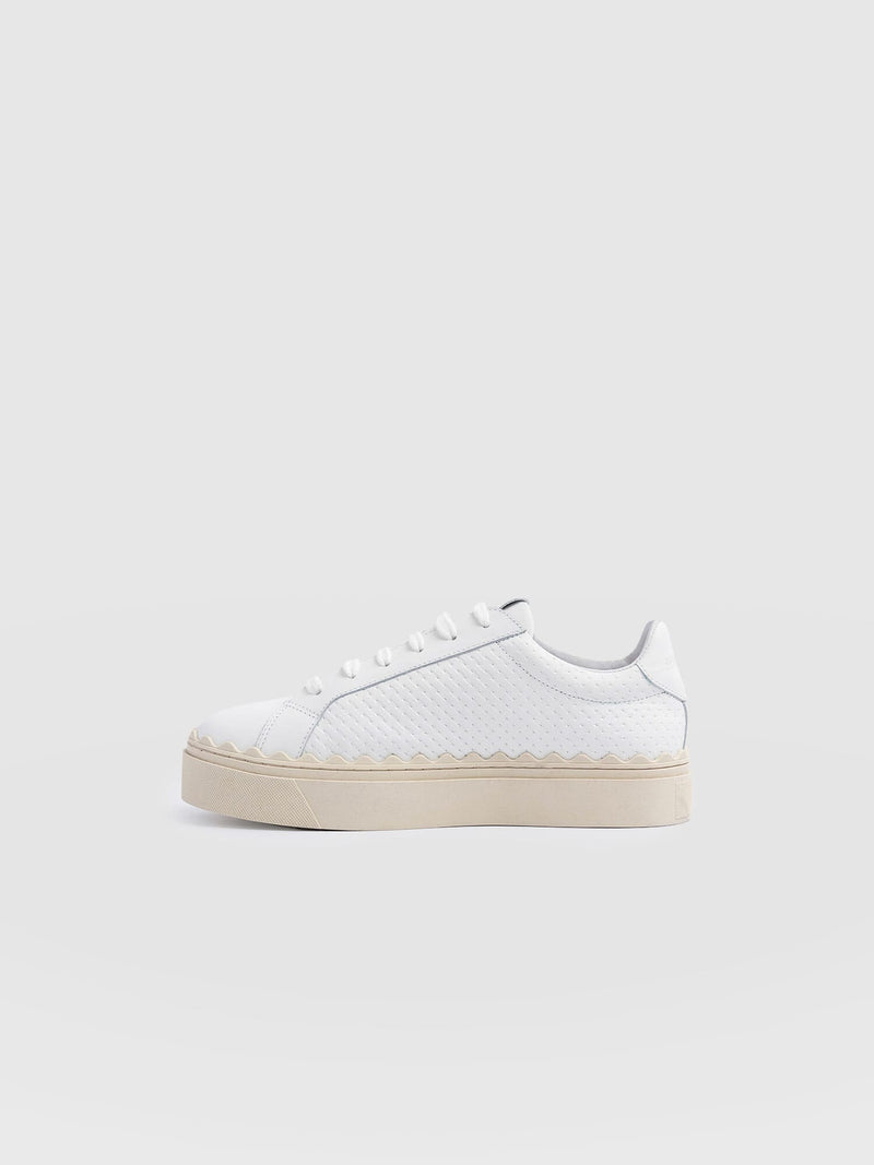 Brook Scallop Trainer White - Women's Trainers | Saint + Sofia® UK