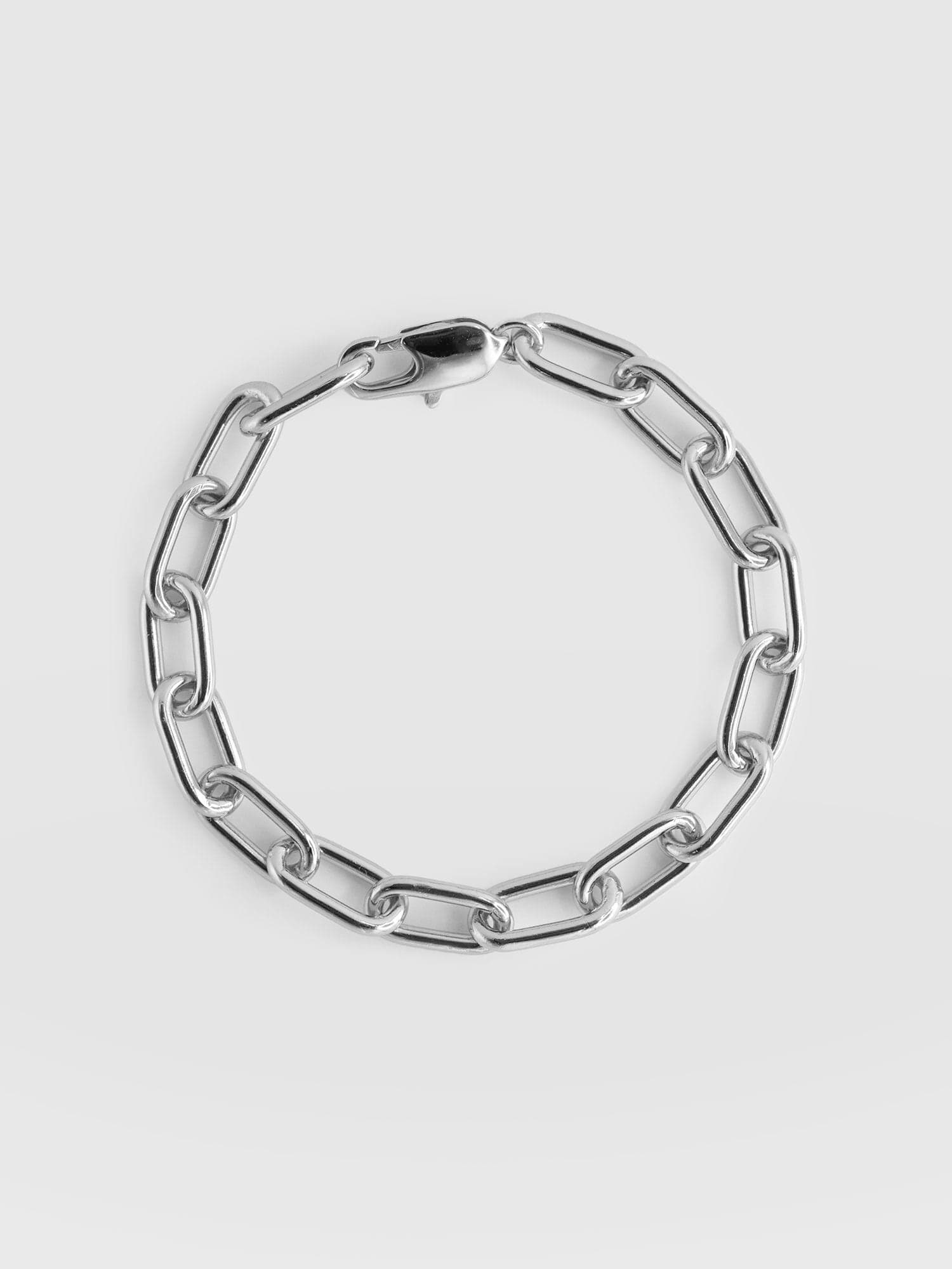 Heavy Sterling Silver Cable Link Bracelet, 7 outlet 1/2”