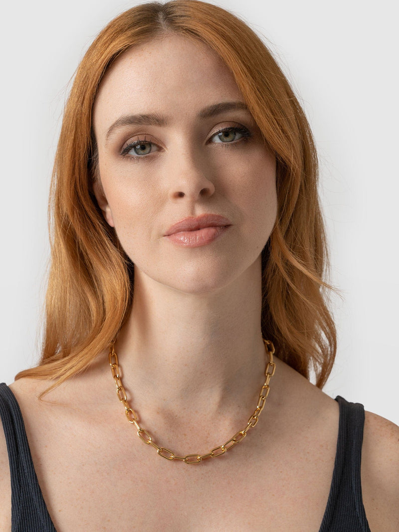 Cable Chain Necklace Gold - Women's Jewellery | Saint + Sofia® UK