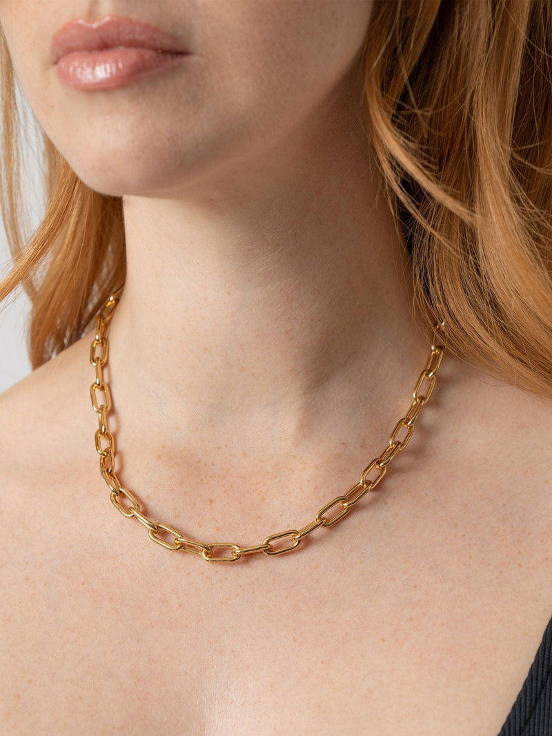 Cable Chain Necklace Gold - Women's Jewellery | Saint + Sofia® UK