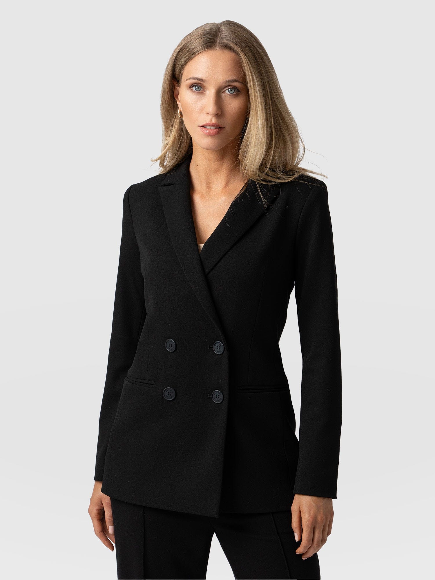 Cambridge Blazer Black Crepe Women s Blazers Saint Sofia UK