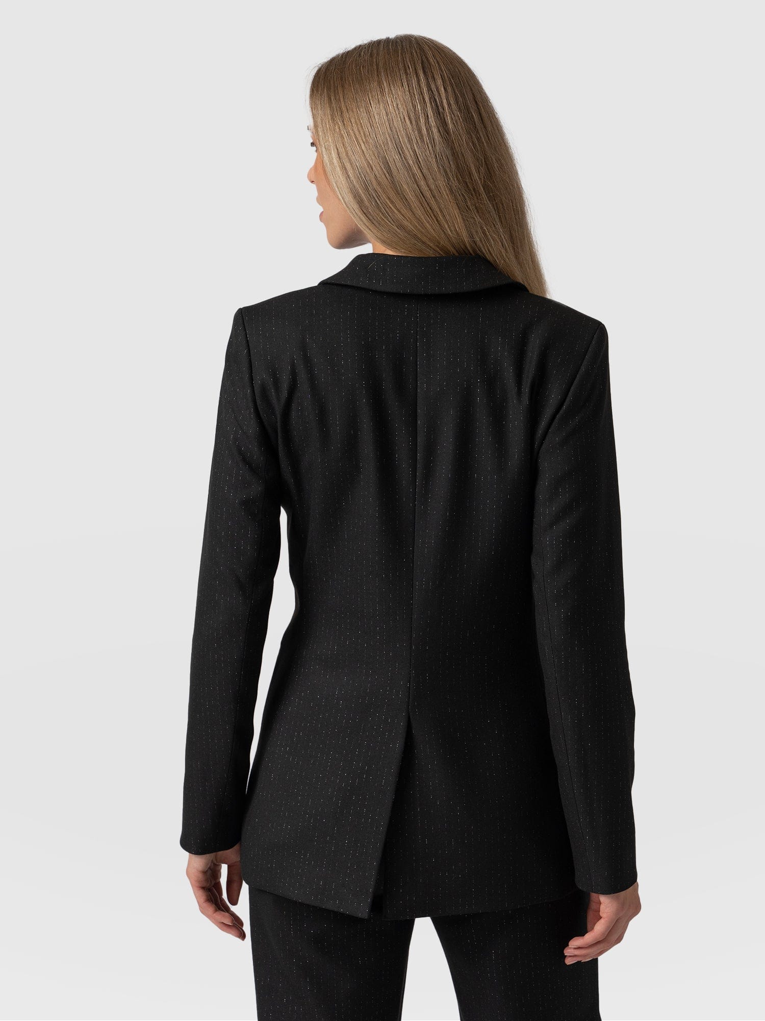 Cambridge Blazer Black Pinstripe - Women's Blazers | Saint and Sofia® UK