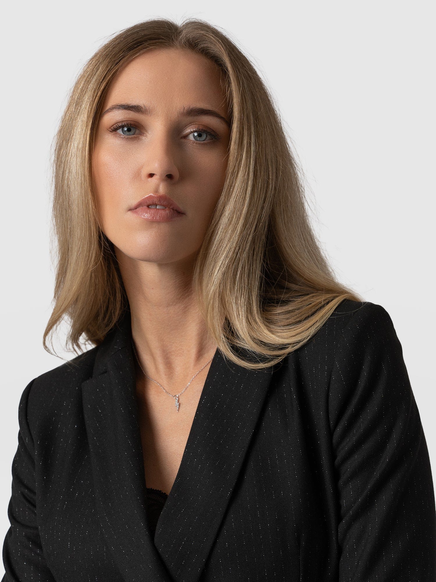 Cambridge Blazer Black Pinstripe - Women's Blazers | Saint and Sofia® UK