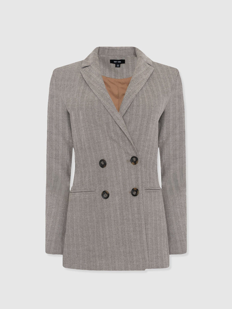 Cambridge Blazer - Brown Herringbone