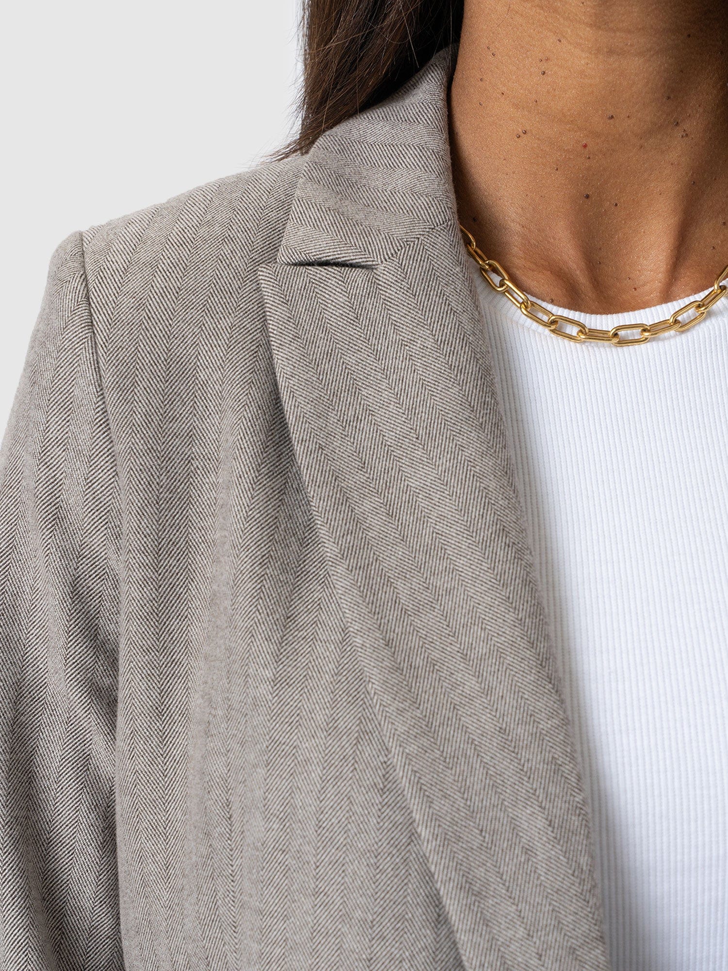 Cambridge Blazer - Brown Herringbone - Women's Jackets | Saint + Sofia® UK