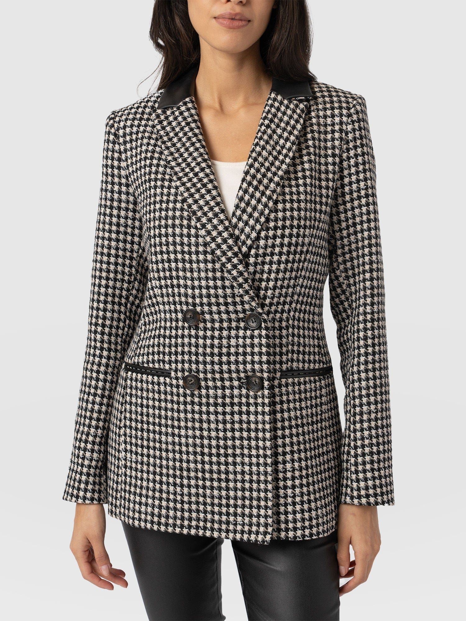 Cambridge Blazer Houndstooth - Women's Blazers | Saint + Sofia® UK
