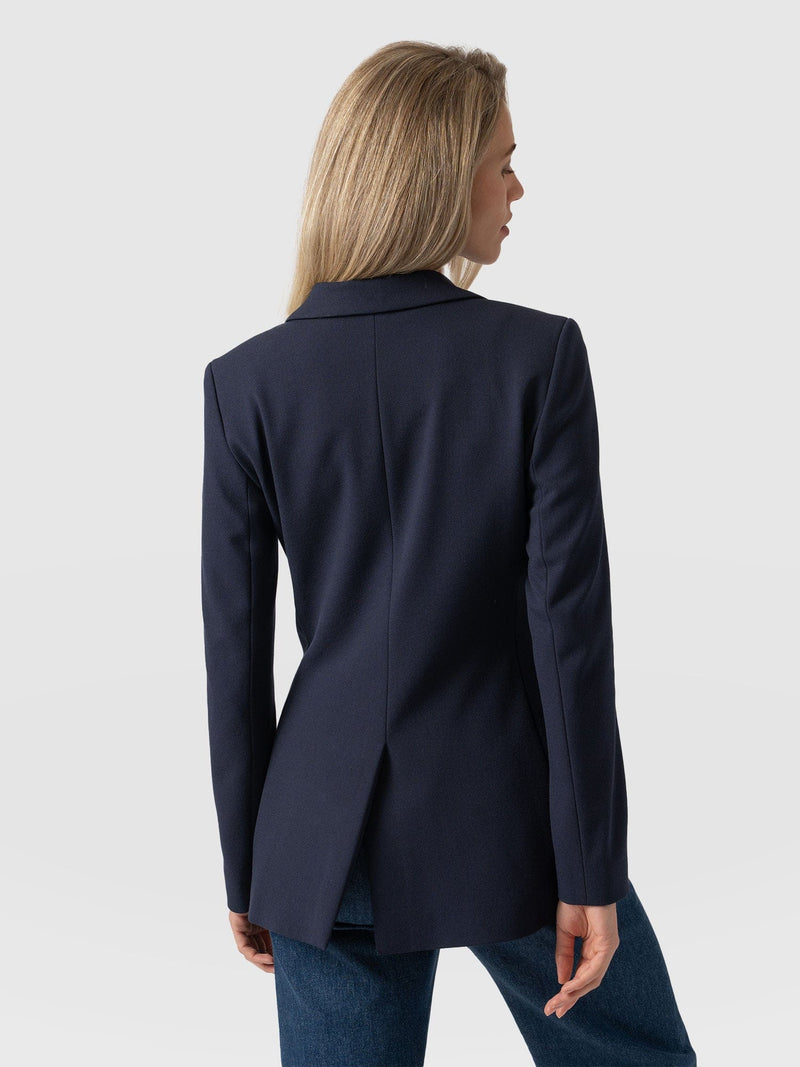 Cambridge Blazer Navy Crepe - Women's Blazers | Saint + Sofia® UK