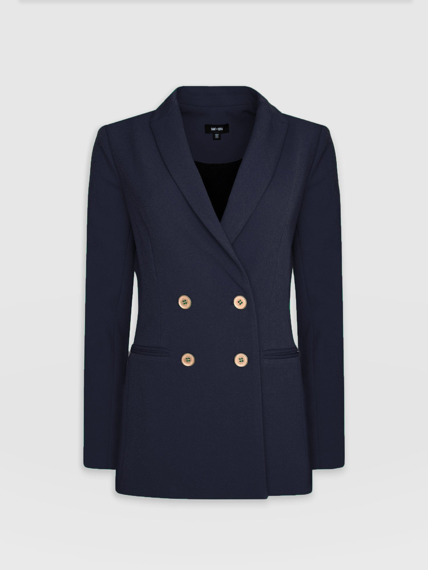Cambridge Blazer Navy Crepe - Women's Blazers | Saint + Sofia® UK