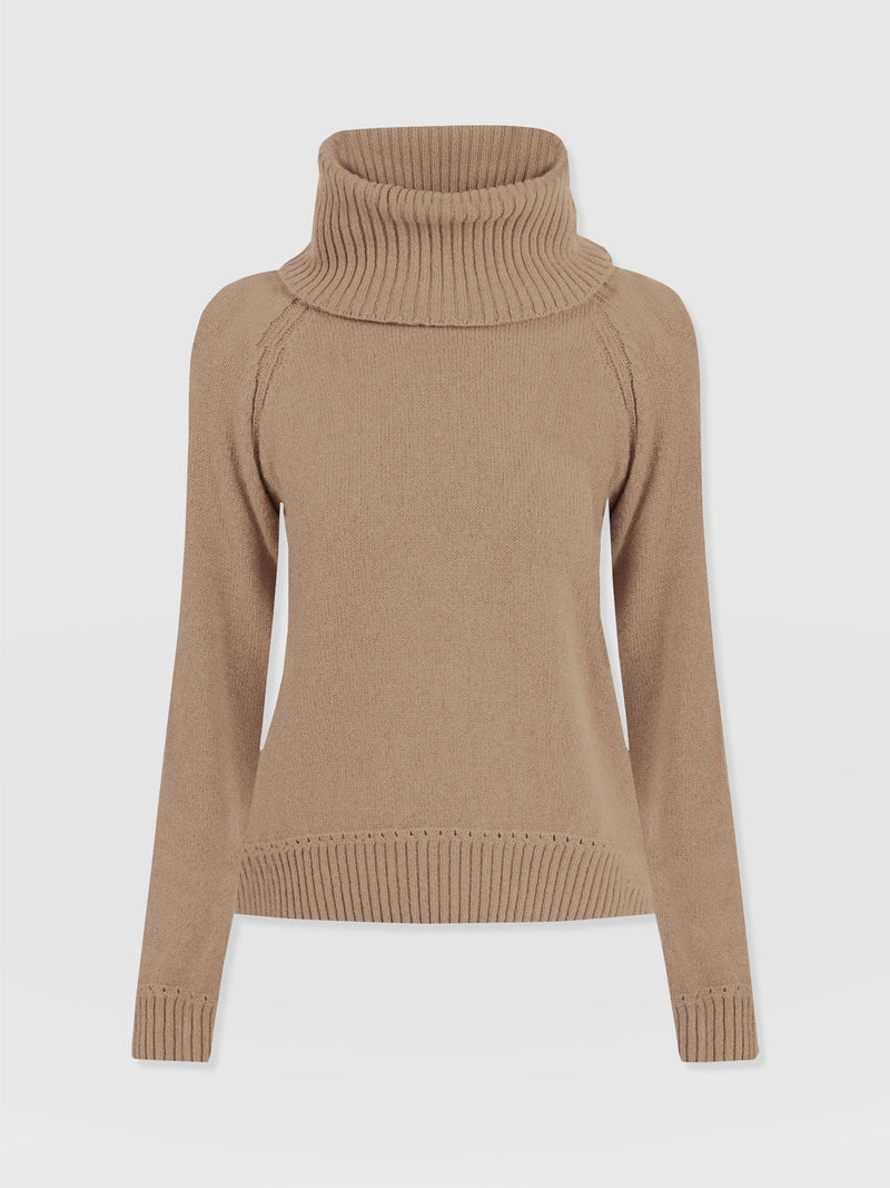 Cambridge Cashmere Jumper Beige - Women's Jumpers | Saint + Sofia® UK