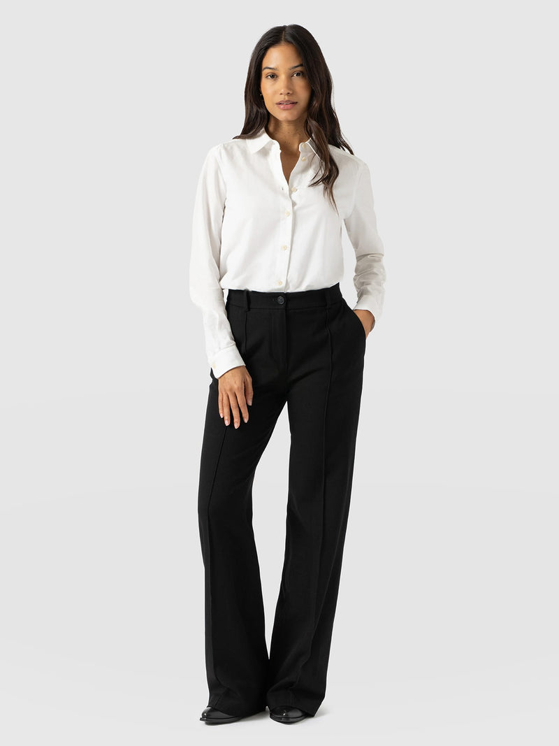 Cambridge Tailored Wide Leg Pant Black - Women's Trousers | Saint and Sofia® UK