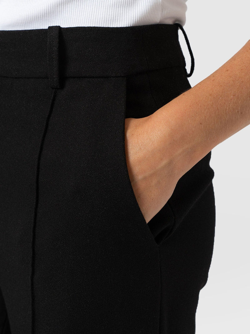 Cambridge Tailored Wide Leg Pant Black - Women's Trousers | Saint + Sofia® UK