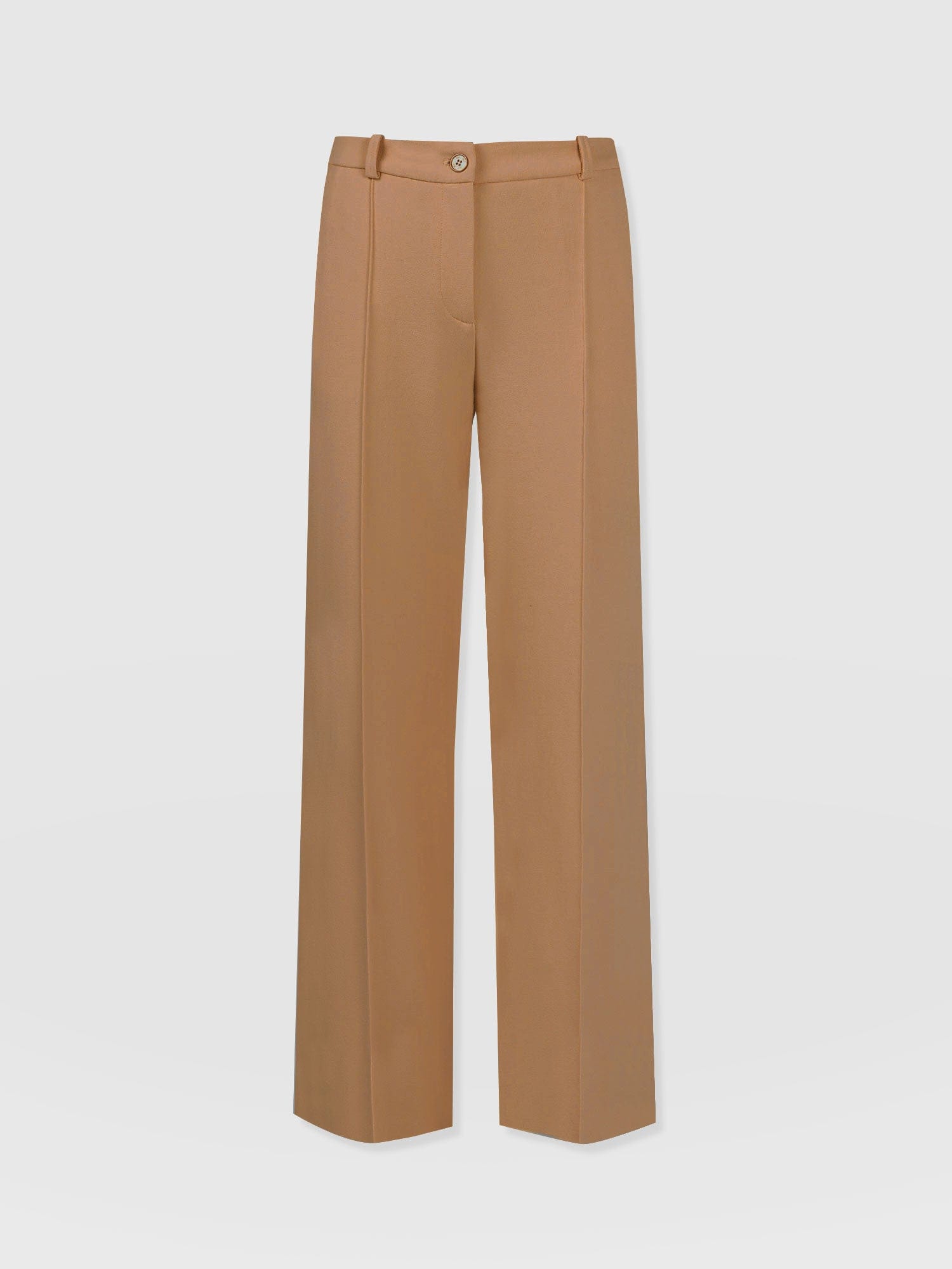 Cambridge Tailored Wide Leg Pant Camel - Women's Trousers | Saint and Sofia® UK
