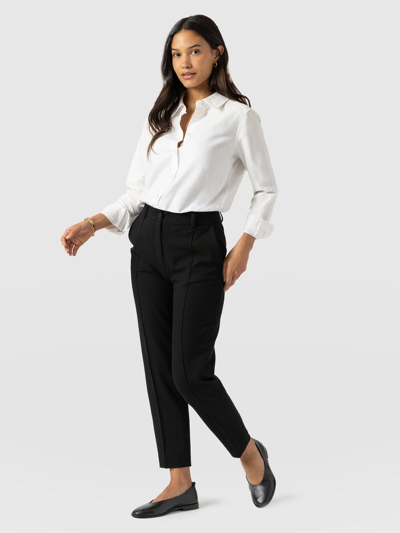 Cambridge Tapered Pant - Black - Women's Trouserss | Saint and Sofia® UK