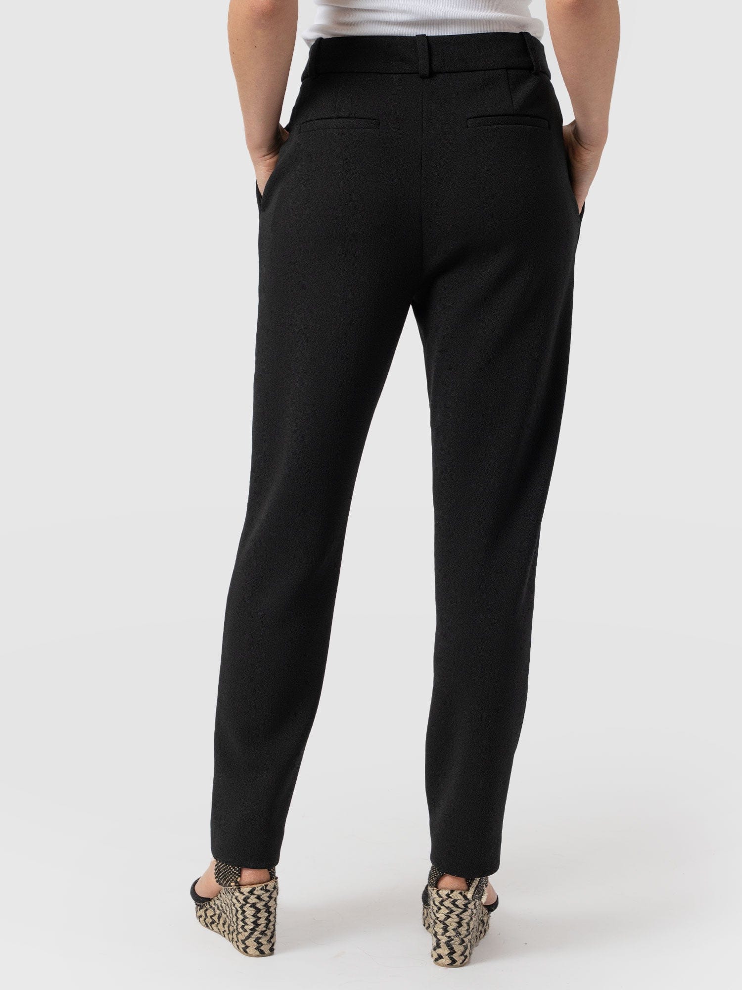 Cambridge Tapered Pant - Black - Women's Trouserss | Saint + Sofia® UK