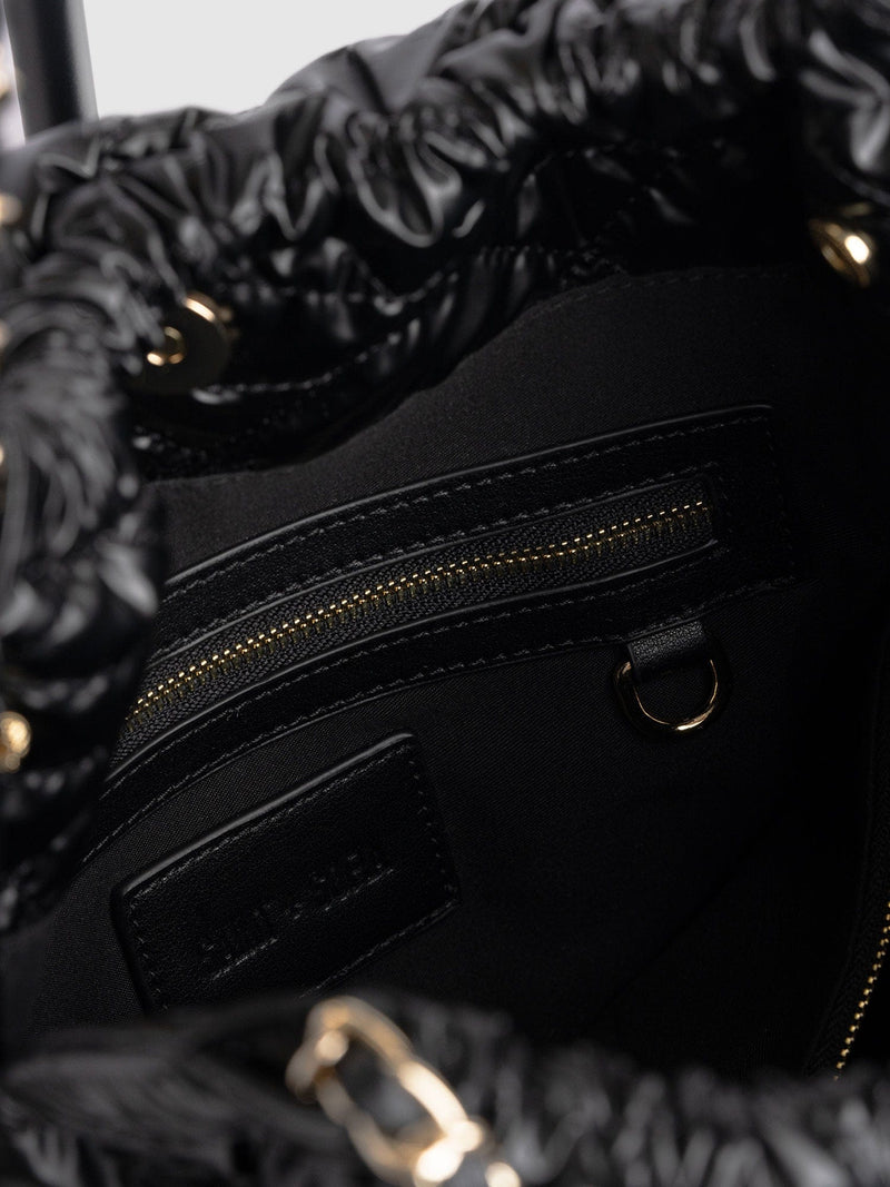 Camilla Drawstring Tote Bag Black - Women's Bags | Saint + Sofia® UK