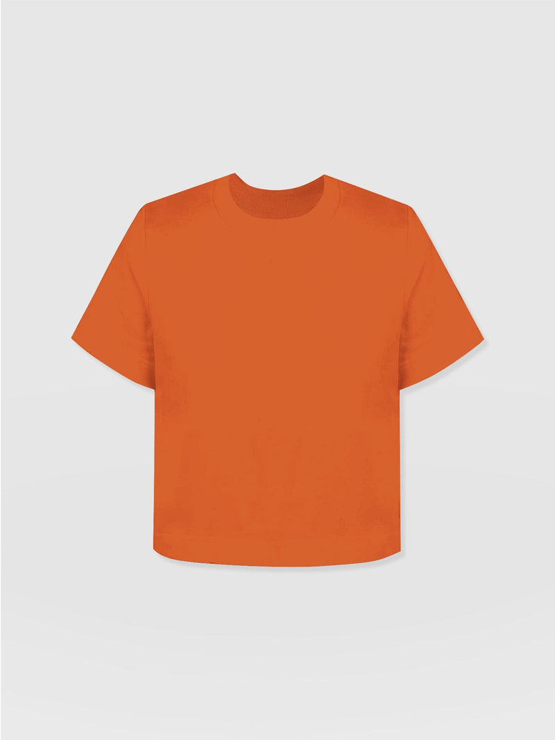 Chelsea Crew Neck Tee - Burnt Orange - Women's T-shirts | Saint and Sofia® UK