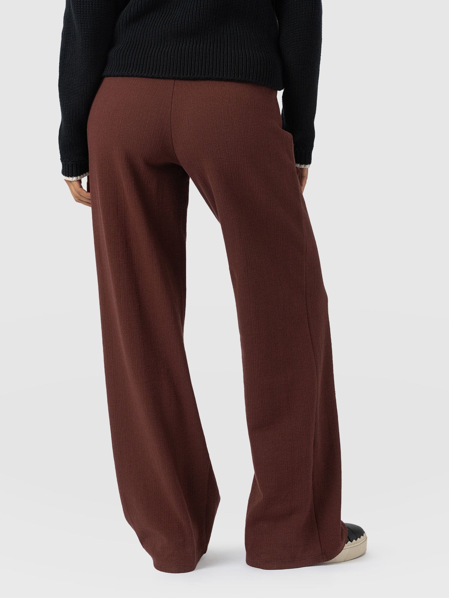 Chelsea Pant - Maroon Textured - Women's Trousers | Saint + Sofia® UK