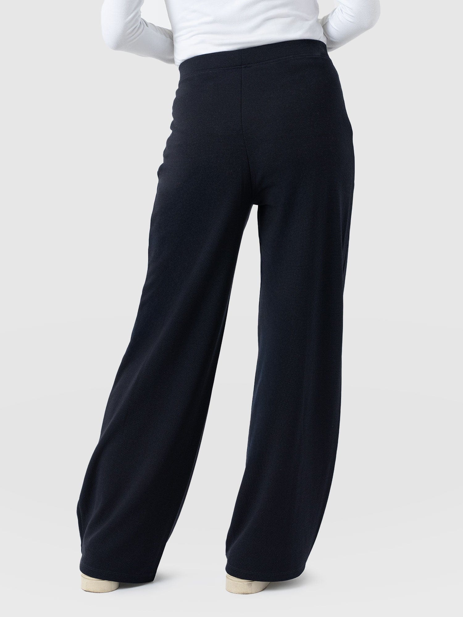 Chelsea Pant Navy Jersey - Women's Trousers | Saint + Sofia® UK