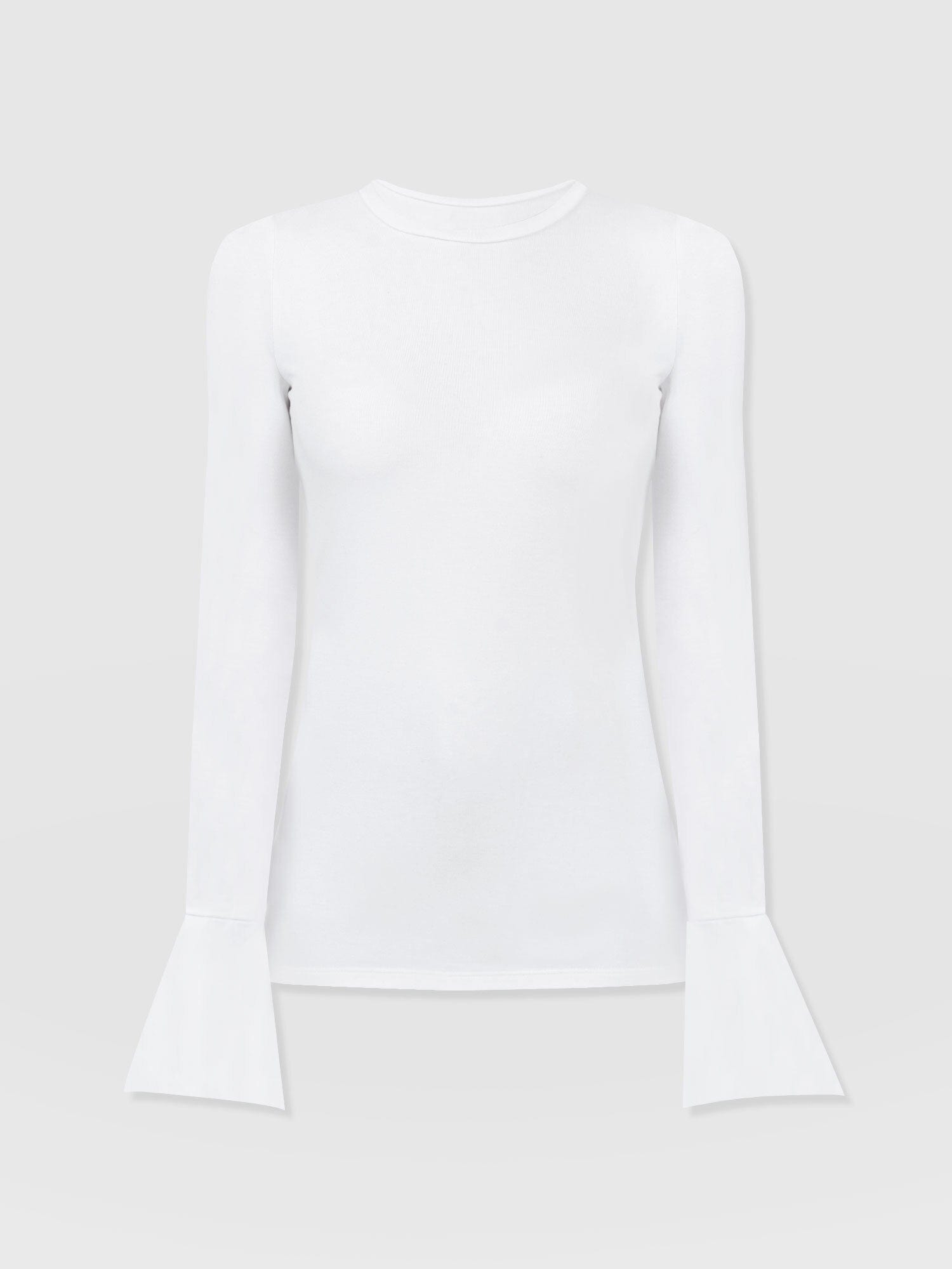Connie Cuff Tee White - Women's Tops | Saint + Sofia® UK