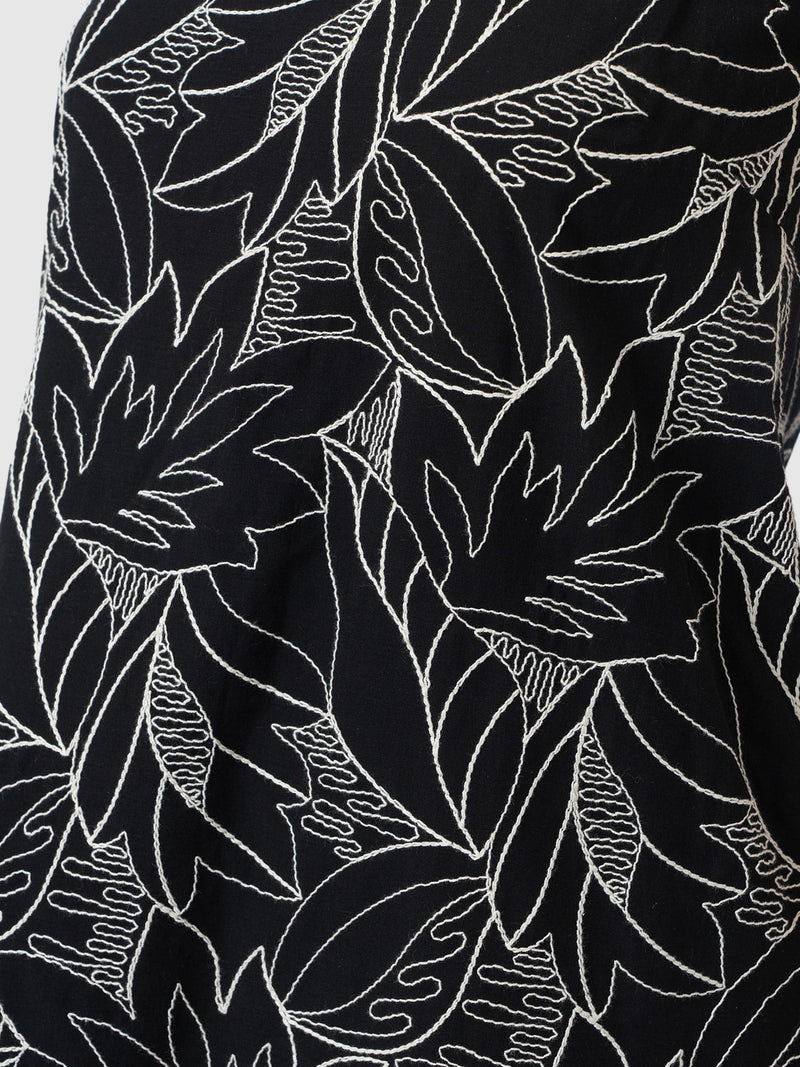 Corinne Cami Dress - Black Embroidered - Women's Dresses | Saint and Sofia® UK