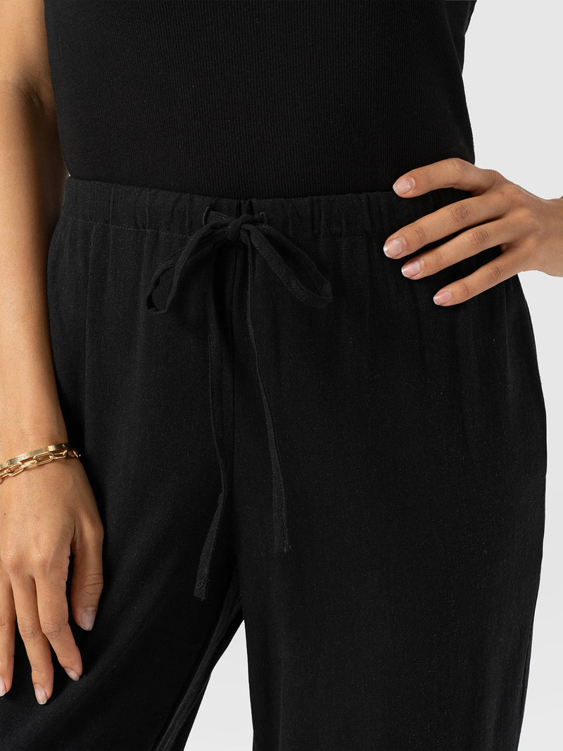 Corinne Linen Pant - Black